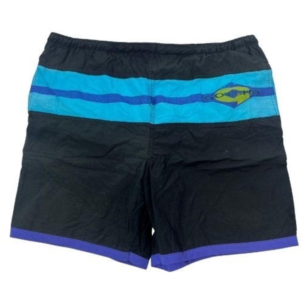 Vintage Gotcha Board Shorts Swimsuit Trunks Mens 32 Black Drawstring Beach Surf